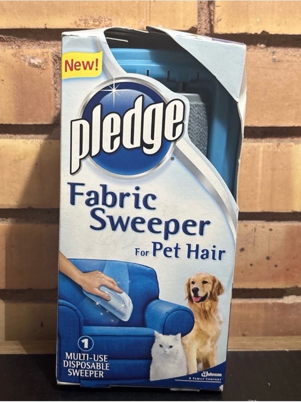NIB Pledge Fabric Sweeper For Pet Hair Discontinued 2008